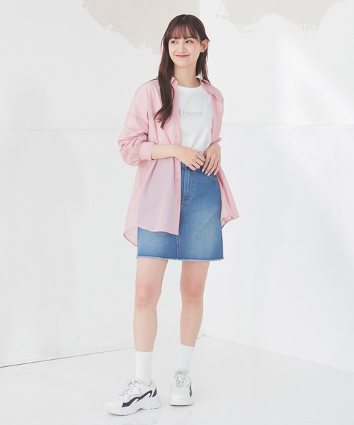 Honeys(ハニーズ)の「デニムミニスカート(デニムスカート・レディース・グレー/ライトインディゴブルー/サックスブルー系・3L/L/LL/M/S)」の11枚目の写真