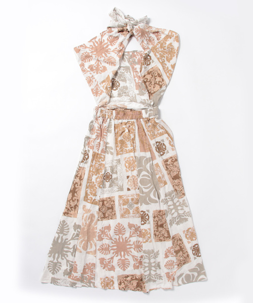 Kahiko（カヒコ）の「【Kahiko】ハナリマサッシュスカート（スカート・レディース・オレンジ/ベージュ・FREE）」の4枚目の写真