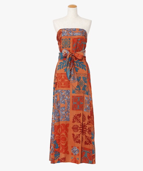 Kahiko（カヒコ）の「【Kahiko】ハナリマサッシュスカート（スカート・レディース・オレンジ/ベージュ・FREE）」の6枚目の写真