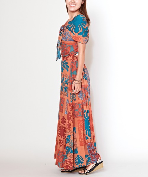 Kahiko（カヒコ）の「【Kahiko】ハナリマサッシュスカート（スカート・レディース・オレンジ/ベージュ・FREE）」の10枚目の写真