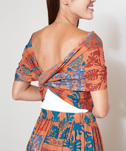 Kahiko（カヒコ）の「【Kahiko】ハナリマサッシュスカート（スカート・レディース・オレンジ/ベージュ・FREE）」の13枚目の写真