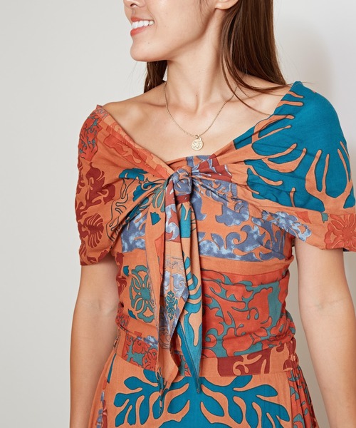 Kahiko（カヒコ）の「【Kahiko】ハナリマサッシュスカート（スカート・レディース・オレンジ/ベージュ・FREE）」の14枚目の写真