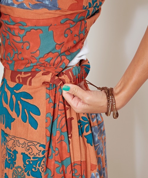 Kahiko（カヒコ）の「【Kahiko】ハナリマサッシュスカート（スカート・レディース・オレンジ/ベージュ・FREE）」の15枚目の写真