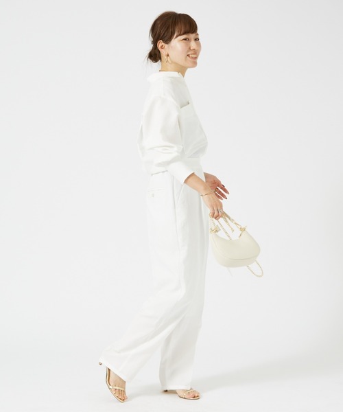 Rouge vif（ルージュヴィフ）の「オールインワン ジャンプスーツ（つなぎ/オールインワン・レディース・ホワイト/ネイビー・38/36）」の4枚目の写真