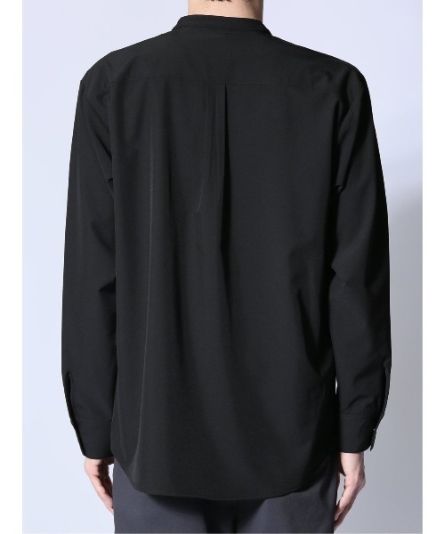 m.f.editorial（エムエフエディトリアル）の「【ストレッチ ハンドウォッシャブル】m.f.エディトリアル メンズ ストレッチ バンドカラー長袖シャツ（シャツ/ブラウス・メンズ・ブラック/ベージュ・MEDIUM/LARGE/X-LARGE）」の10枚目の写真