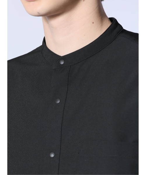 m.f.editorial（エムエフエディトリアル）の「【ストレッチ ハンドウォッシャブル】m.f.エディトリアル メンズ ストレッチ バンドカラー長袖シャツ（シャツ/ブラウス・メンズ・ブラック/ベージュ・MEDIUM/LARGE/X-LARGE）」の11枚目の写真