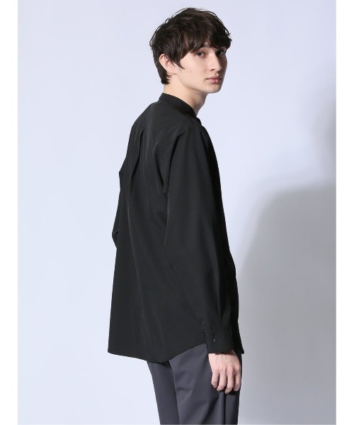 m.f.editorial（エムエフエディトリアル）の「【ストレッチ ハンドウォッシャブル】m.f.エディトリアル メンズ ストレッチ バンドカラー長袖シャツ（シャツ/ブラウス・メンズ・ブラック/ベージュ・MEDIUM/LARGE/X-LARGE）」の16枚目の写真