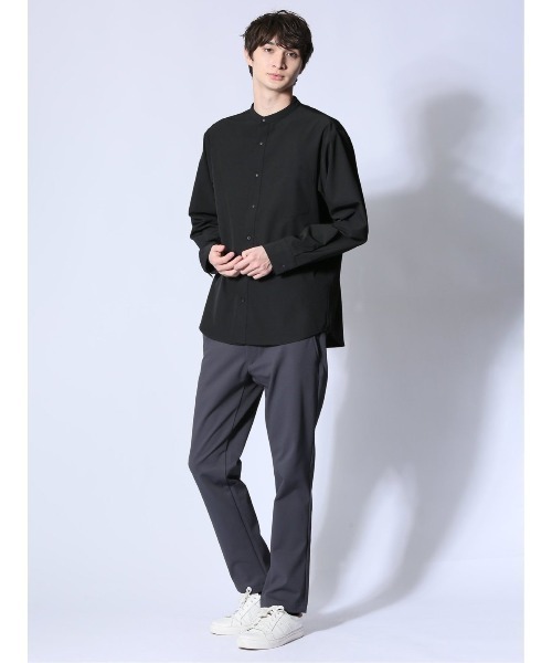 m.f.editorial（エムエフエディトリアル）の「【ストレッチ ハンドウォッシャブル】m.f.エディトリアル メンズ ストレッチ バンドカラー長袖シャツ（シャツ/ブラウス・メンズ・ブラック/ベージュ・MEDIUM/LARGE/X-LARGE）」の17枚目の写真