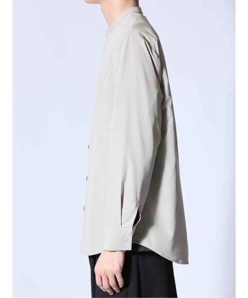 m.f.editorial（エムエフエディトリアル）の「【ストレッチ ハンドウォッシャブル】m.f.エディトリアル メンズ ストレッチ バンドカラー長袖シャツ（シャツ/ブラウス・メンズ・ブラック/ベージュ・MEDIUM/LARGE/X-LARGE）」の20枚目の写真