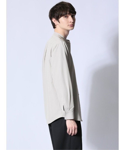 m.f.editorial（エムエフエディトリアル）の「【ストレッチ ハンドウォッシャブル】m.f.エディトリアル メンズ ストレッチ バンドカラー長袖シャツ（シャツ/ブラウス・メンズ・ブラック/ベージュ・MEDIUM/LARGE/X-LARGE）」の21枚目の写真