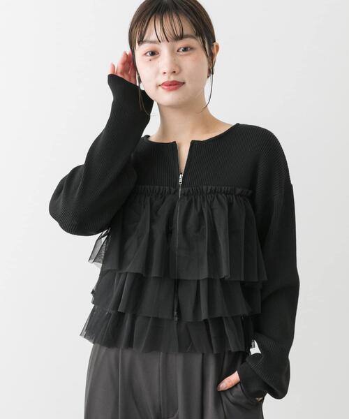 新品　ohga フリルニット　 カーディガン 明日インスタライブでご紹介します♡ 今月大人気アイテム発売し