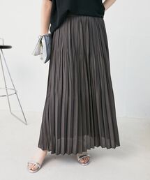 le.coeur blanc | 麻混シアーランダムプリーツスカート(スカート)