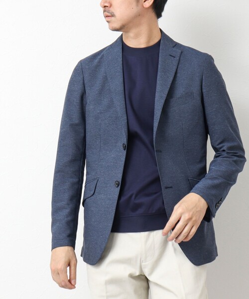 NOLLEY’S（ノーリーズ）の「《ビジカジ対応》カラミストレッチJK 25SS（テーラードジャケット・メンズ・グレイッシュブルー/ベージュ系その他/ネイビー・XL/L/M/S）」の5枚目の写真