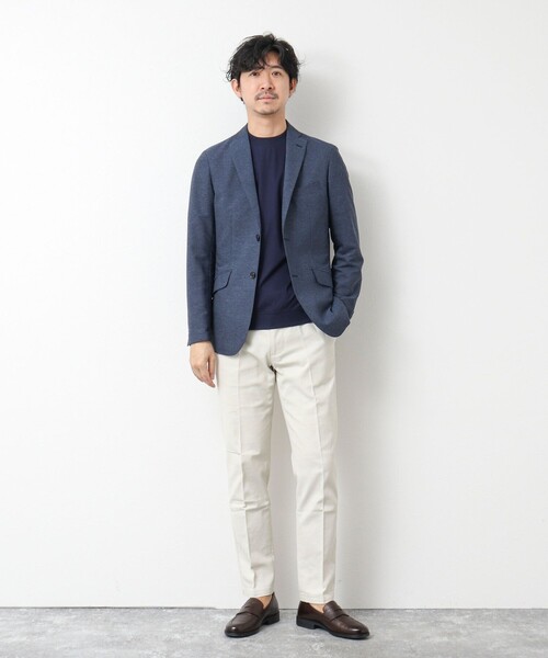 NOLLEY’S（ノーリーズ）の「《ビジカジ対応》カラミストレッチJK 25SS（テーラードジャケット・メンズ・グレイッシュブルー/ベージュ系その他/ネイビー・XL/L/M/S）」の12枚目の写真