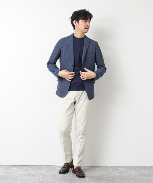 NOLLEY’S（ノーリーズ）の「《ビジカジ対応》カラミストレッチJK 25SS（テーラードジャケット・メンズ・グレイッシュブルー/ベージュ系その他/ネイビー・XL/L/M/S）」の13枚目の写真