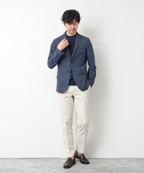 NOLLEY’S（ノーリーズ）の「《ビジカジ対応》カラミストレッチJK 25SS（テーラードジャケット・メンズ・グレイッシュブルー/ベージュ系その他/ネイビー・XL/L/M/S）」の14枚目の写真