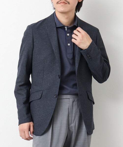 NOLLEY’S（ノーリーズ）の「《ビジカジ対応》カラミストレッチJK 25SS（テーラードジャケット・メンズ・グレイッシュブルー/ベージュ系その他/ネイビー・XL/L/M/S）」の20枚目の写真