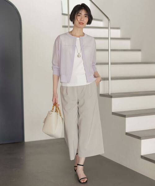 【WEB限定カラーあり・洗える】FINE SLEEVELESS ニット タンクトップ WEB限定カラーあり・洗える】FINE SLEEVELESS ニット タンク