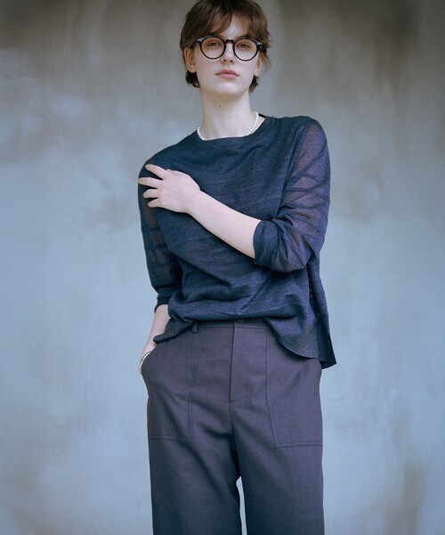 【WEB限定カラーあり・洗える】FINE SLEEVELESS ニット タンクトップ WEB限定カラーあり・洗える】FINE SLEEVELESS ニット タンク