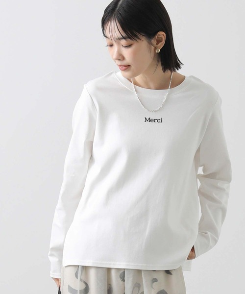 Gready Brilliant(グレディブリリアン)の「MerciトリケアロンT(Tシャツ/カットソー・レディース・オフホワイト・FREE)」の1枚目の写真
