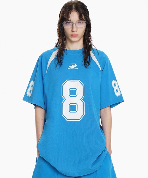 セール】オーバーサイズ ナンバリング ゲームシャツ Tシャツ