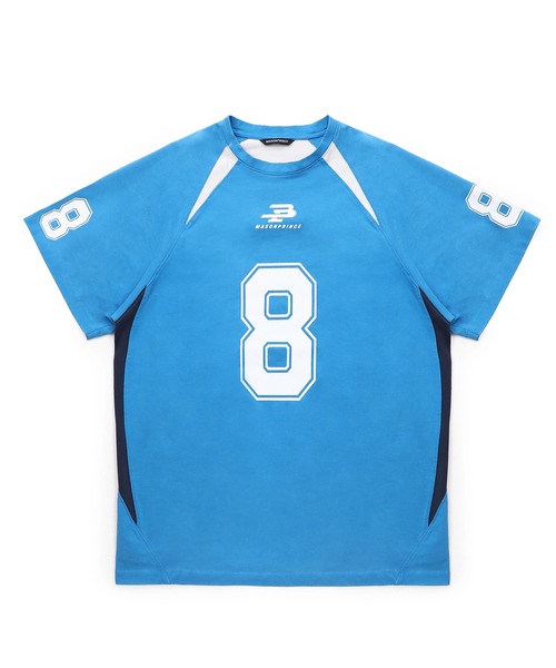 MASONPRINCE（メイソンプリンス）の「オーバーサイズ ナンバリング ゲームシャツ Tシャツ DT4314【MASONPRINCE】（Tシャツ/カットソー・メンズ・ブラック/ライトブルー/オレンジ/ホワイト系その他/アイボリー・L/M/S/XL）」の12枚目の写真