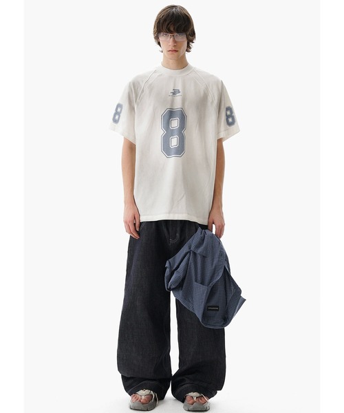 セール】オーバーサイズ ナンバリング ゲームシャツ Tシャツ