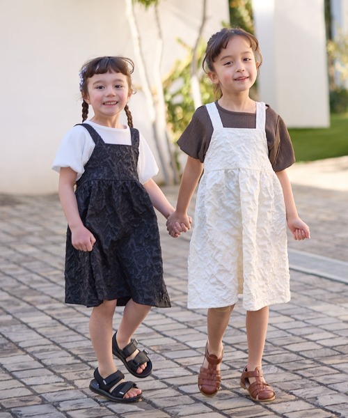 Piet（ピエット）の「花柄ジャガード キャミワンピース（ワンピース・キッズ・ブラック/オフホワイト・130/100/110/120）」の20枚目の写真