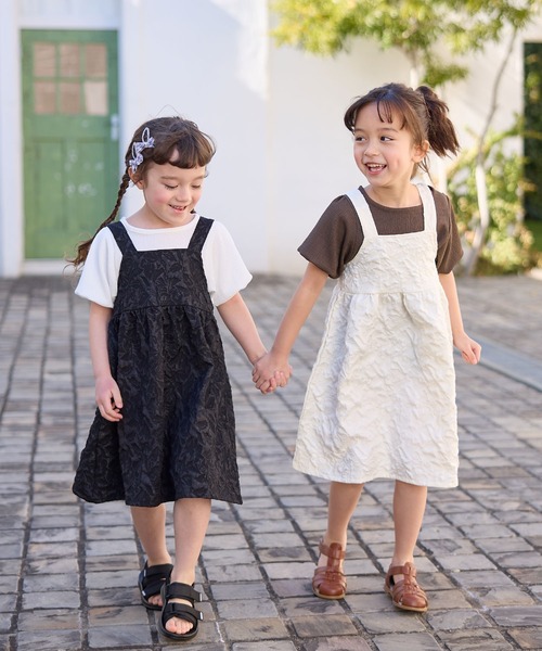 Piet（ピエット）の「花柄ジャガード キャミワンピース（ワンピース・キッズ・ブラック/オフホワイト・130/100/110/120）」の21枚目の写真