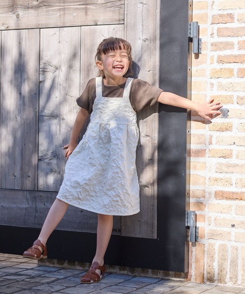 Piet（ピエット）の「花柄ジャガード キャミワンピース（ワンピース・キッズ・ブラック/オフホワイト・130/100/110/120）」の12枚目の写真