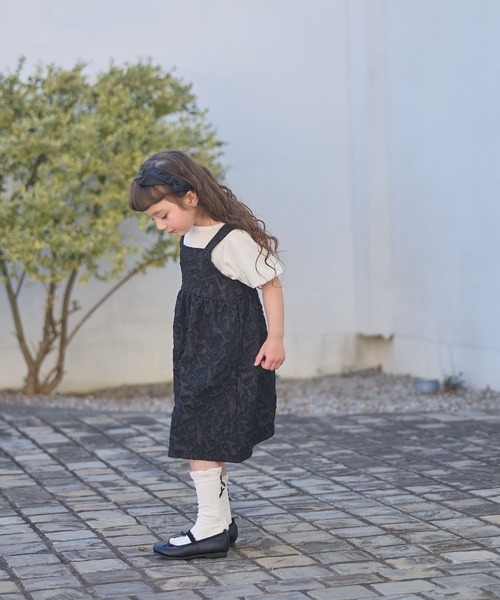 Piet（ピエット）の「花柄ジャガード キャミワンピース（ワンピース・キッズ・ブラック/オフホワイト・130/100/110/120）」の16枚目の写真