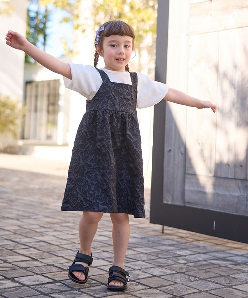 Piet（ピエット）の「花柄ジャガード キャミワンピース（ワンピース・キッズ・ブラック/オフホワイト・130/100/110/120）」の17枚目の写真