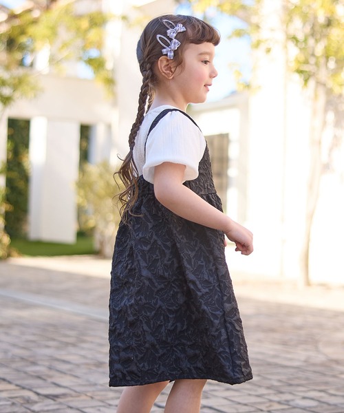 Piet（ピエット）の「花柄ジャガード キャミワンピース（ワンピース・キッズ・ブラック/オフホワイト・130/100/110/120）」の19枚目の写真