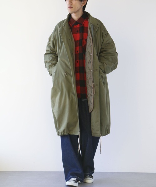 CRAFT STANDARD BOUTIQUE(クラフトスタンダードブティック)の「3WAY/M65型フィッシュテールコート(ダウンジャケット/コート・メンズ・カーキ・L)」の5枚目の写真