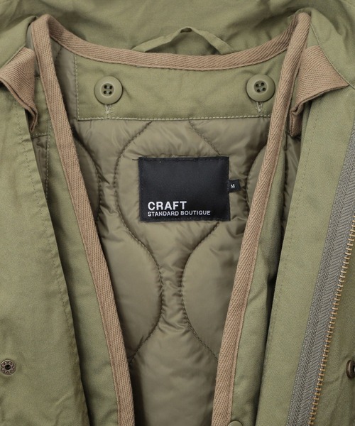 CRAFT STANDARD BOUTIQUE(クラフトスタンダードブティック)の「3WAY/M65型フィッシュテールコート(ダウンジャケット/コート・メンズ・カーキ・L)」の10枚目の写真