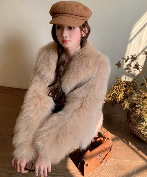 Mela(メラ)の「FAKE FUR COAT(その他アウター・レディース・ブラック/チャコールグレー/グレイッシュベージュ/ホワイト/ベージュ・FREE)」の20枚目の写真