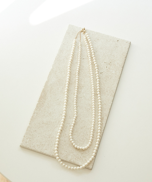 collex(コレックス)の「【dignif】【金属アレルギー対応】3WAY2連パールネックレス(ネックレス・レディース・ゴールド・フリー)」の1枚目の写真