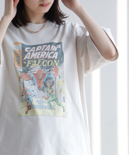 セール】【MARVEL/マーベル】ヴィンテージライクコミックアートTシャツ