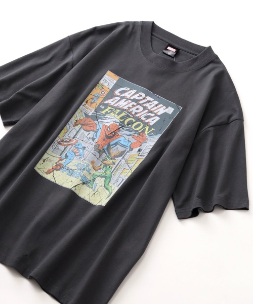 MARVEL(マーベル)の「【MARVEL/マーベル】ヴィンテージライクコミックアートTシャツ(Tシャツ/カットソー・メンズ・ブラック系その他/スミクロ/ホワイト系その他/アイボリー・LL/M/L)」の12枚目の写真