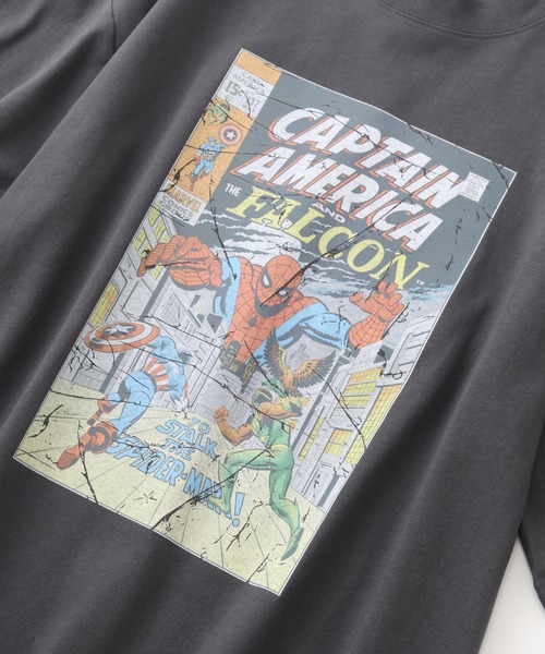 MARVEL(マーベル)の「【MARVEL/マーベル】ヴィンテージライクコミックアートTシャツ(Tシャツ/カットソー・メンズ・ブラック系その他/スミクロ/ホワイト系その他/アイボリー・LL/M/L)」の13枚目の写真