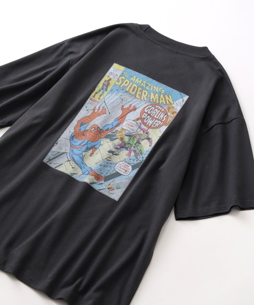 MARVEL(マーベル)の「【MARVEL/マーベル】ヴィンテージライクコミックアートTシャツ(Tシャツ/カットソー・メンズ・ブラック系その他/スミクロ/ホワイト系その他/アイボリー・LL/M/L)」の5枚目の写真