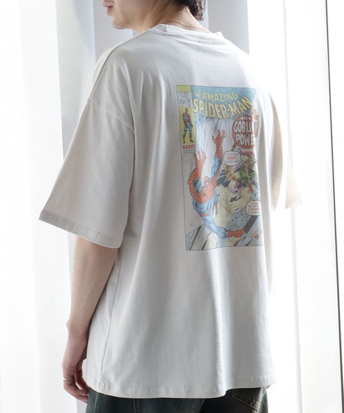 MARVEL(マーベル)の「【MARVEL/マーベル】ヴィンテージライクコミックアートTシャツ(Tシャツ/カットソー・メンズ・ブラック系その他/スミクロ/ホワイト系その他/アイボリー・LL/M/L)」の20枚目の写真