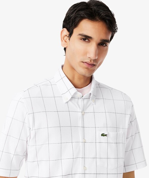 LACOSTE（ラコステ）の「ウィンドウペーンチェックジャージシャツ（シャツ/ブラウス・メンズ・ブラック/ネイビー・42/40/41/39）」の3枚目の写真