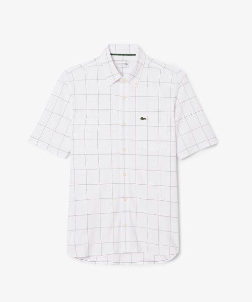 LACOSTE（ラコステ）の「ウィンドウペーンチェックジャージシャツ（シャツ/ブラウス・メンズ・ブラック/ネイビー・42/40/41/39）」の5枚目の写真