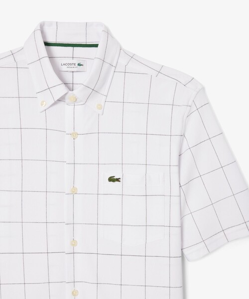 LACOSTE（ラコステ）の「ウィンドウペーンチェックジャージシャツ（シャツ/ブラウス・メンズ・ブラック/ネイビー・42/40/41/39）」の6枚目の写真
