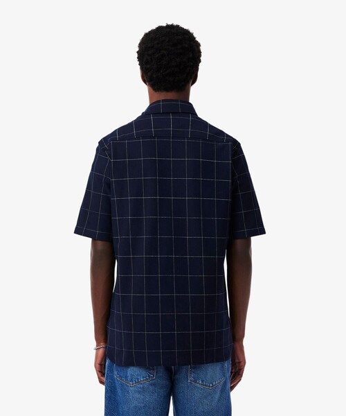 LACOSTE（ラコステ）の「ウィンドウペーンチェックジャージシャツ（シャツ/ブラウス・メンズ・ブラック/ネイビー・42/40/41/39）」の10枚目の写真