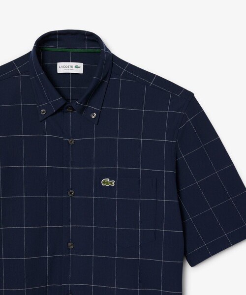 LACOSTE（ラコステ）の「ウィンドウペーンチェックジャージシャツ（シャツ/ブラウス・メンズ・ブラック/ネイビー・42/40/41/39）」の12枚目の写真