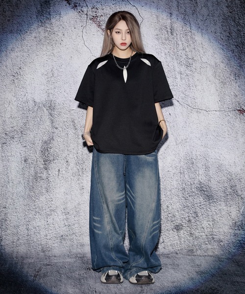 EFFECTION(エフェクション)の「EFFECTION // vintage wash wide balloon buggy curve denim pants〈ヴィンテージウォッシュ加工 ワイド バルーン バギー カーブ デニム パンツ〉(デニムパンツ・メンズ・ブルー系その他/ブラック系その他・MEDIUM/LARGE/X-LARGE/SMALL)」の14枚目の写真
