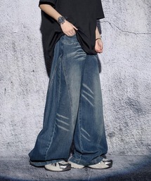 EFFECTION（エフェクション）の「EFFECTION    vintage wash wide balloon buggy curve denim pants〈ヴィンテージウォッシュ加工 ワイド バルーン バギー カーブ デニム パンツ〉（デニムパンツ）」