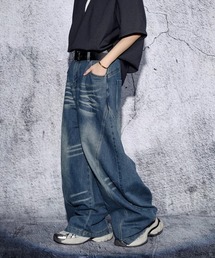 EFFECTION（エフェクション）の「EFFECTION    vintage wash wide balloon buggy curve denim pants〈ヴィンテージウォッシュ加工 ワイド バルーン バギー カーブ デニム パンツ〉（デニムパンツ）」